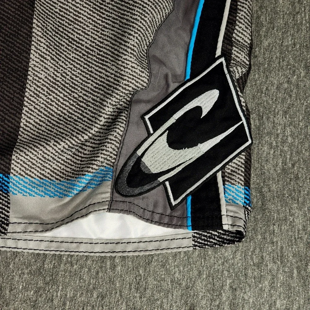 ONeill Board Short sz 40 Men Plaid Blue Black White 10